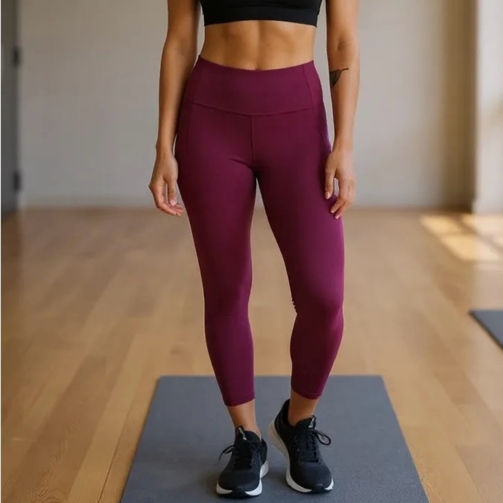 Lululemon Fast and Free High-Rise Tight 25" Magenta Purple size 10
